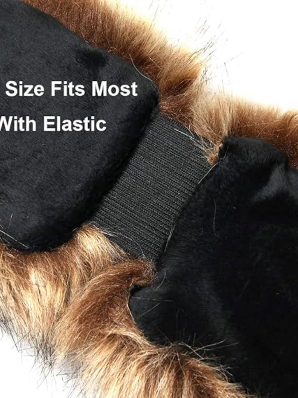 LA CARRIE Faux Fur Headband with Stretch Women's Winter Earwarmer Earmuff - Picture 3 of 7